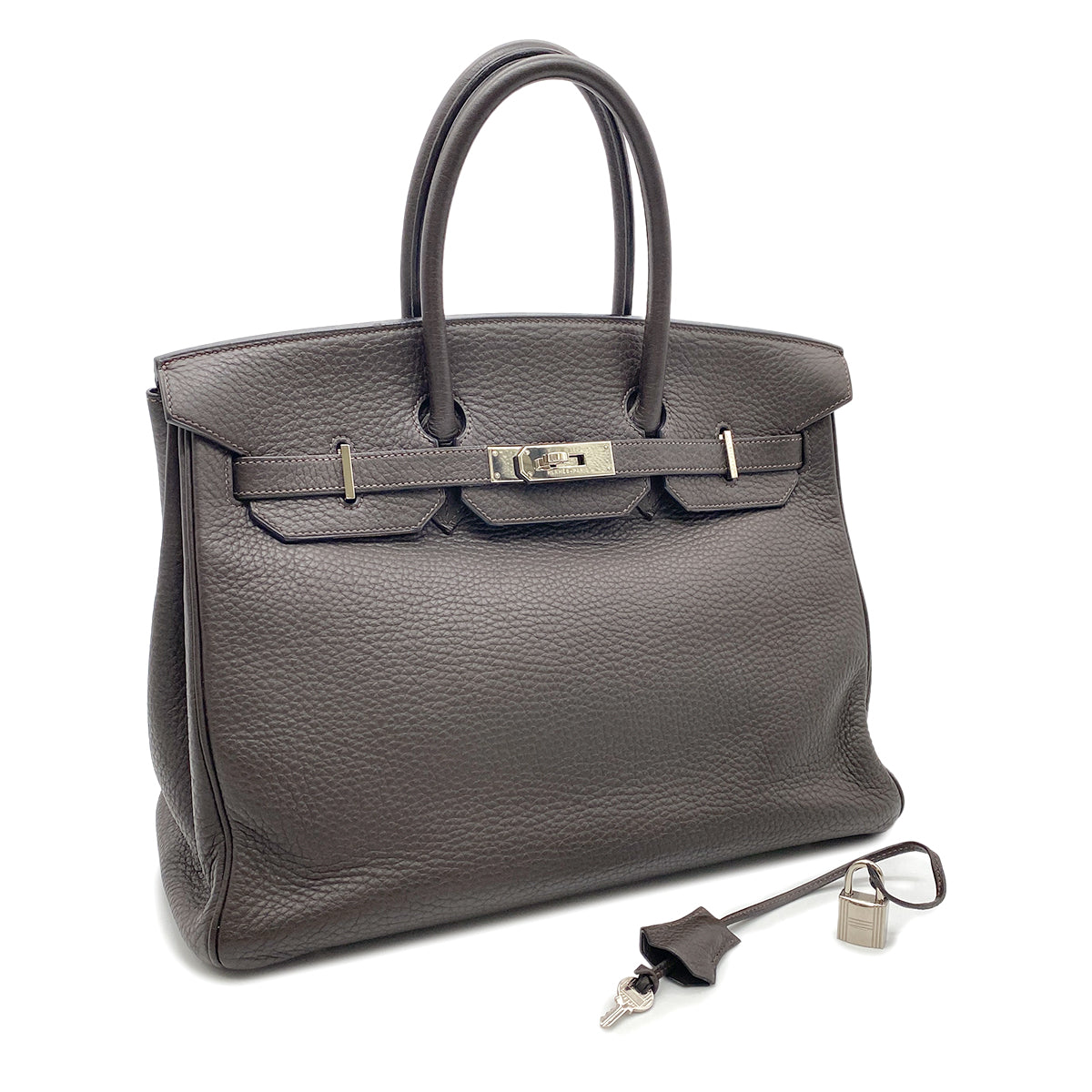 HERMES BIRKIN 35 HAVANNE TAURILLON CLEMENCE HAND BAG □G SHW 90265890