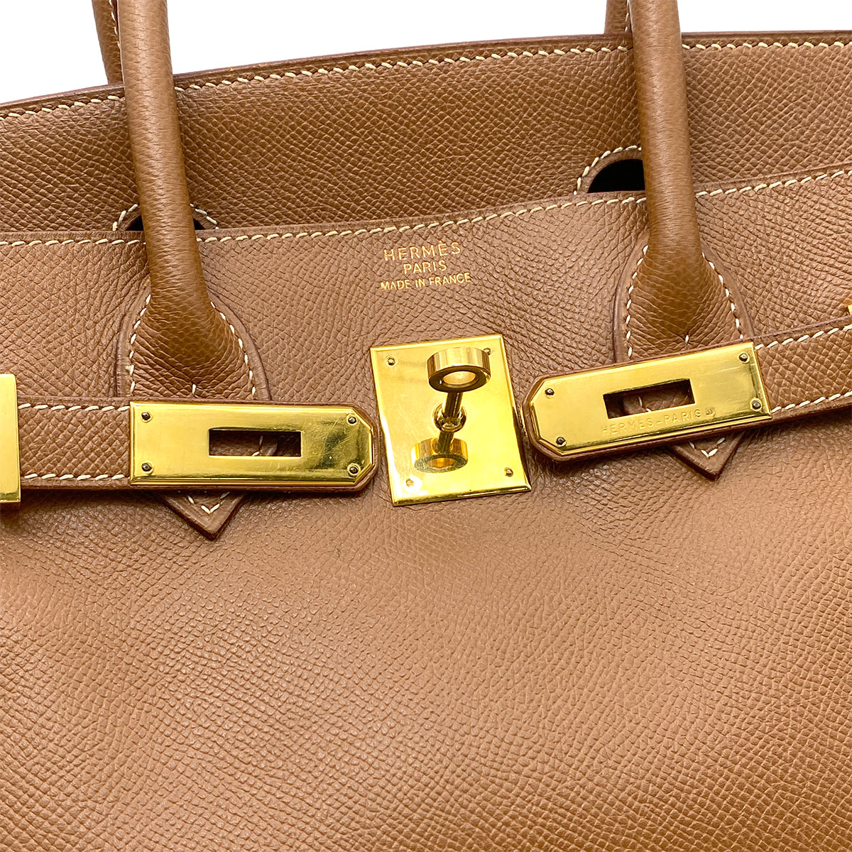 HERMES BIRKIN 30 GOLD COUCHEVEL HAND BAG □A GHW 90265893