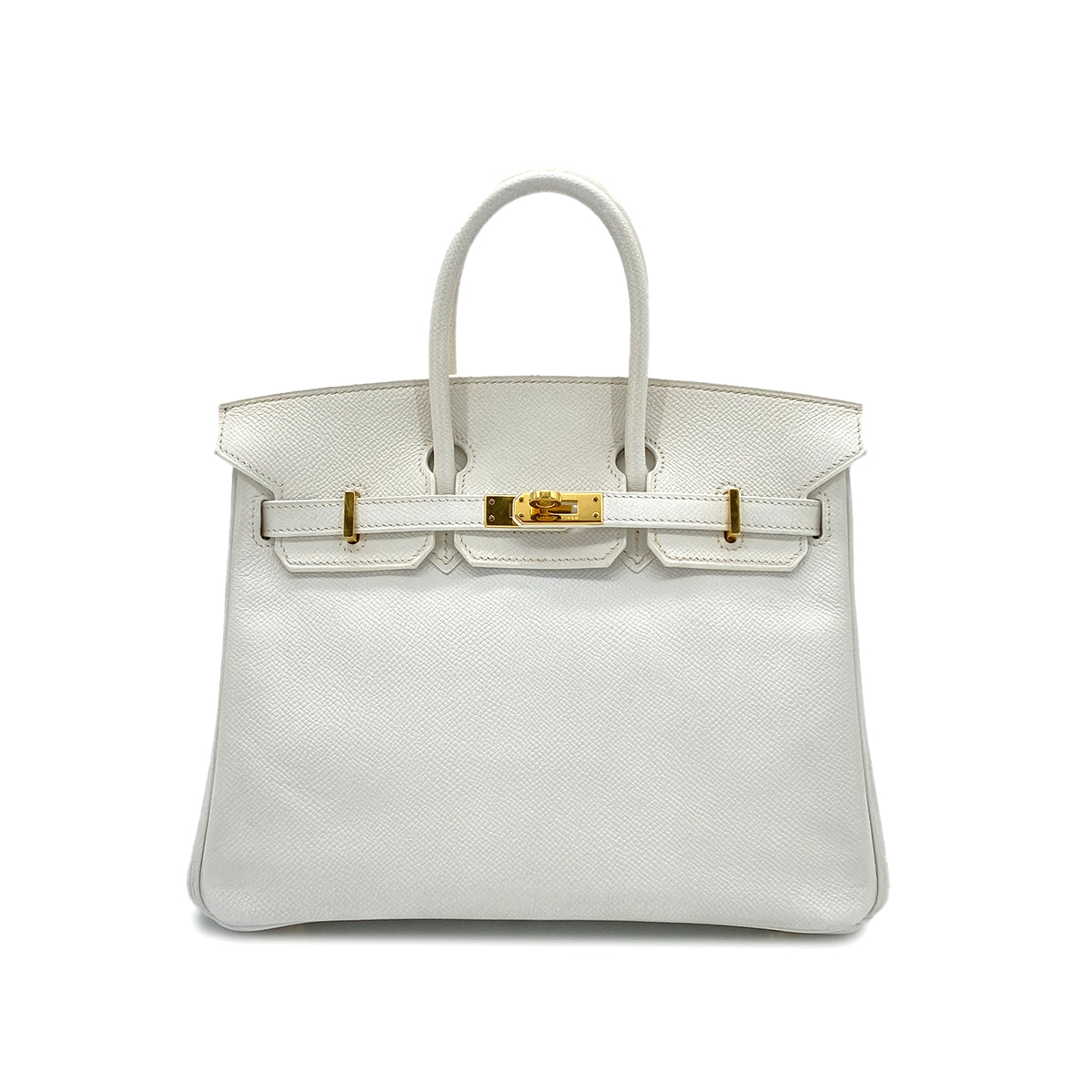 HERMES BIRKIN 25 WHITE VEAU EPSOM HAND BAG □N GHW 90265894