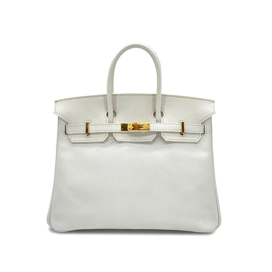 HERMES BIRKIN 25 WHITE VEAU EPSOM HAND BAG □N GHW 90265894