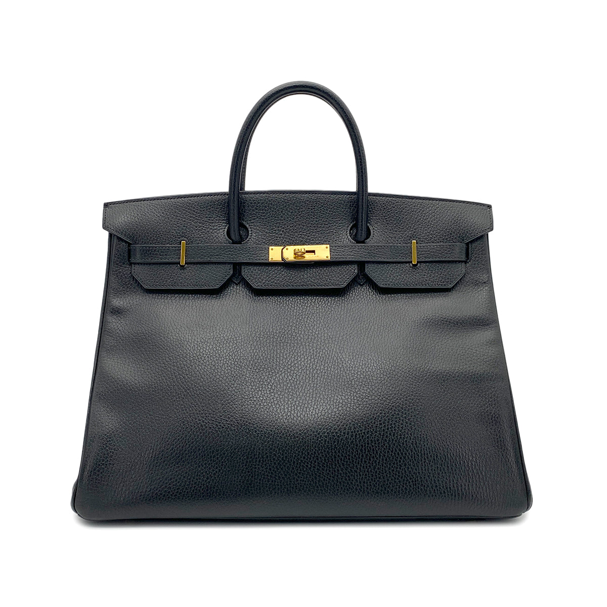 HERMES BIRKIN 40 BLACK ARDENNES HAND BAG 〇Y GHW 90265895