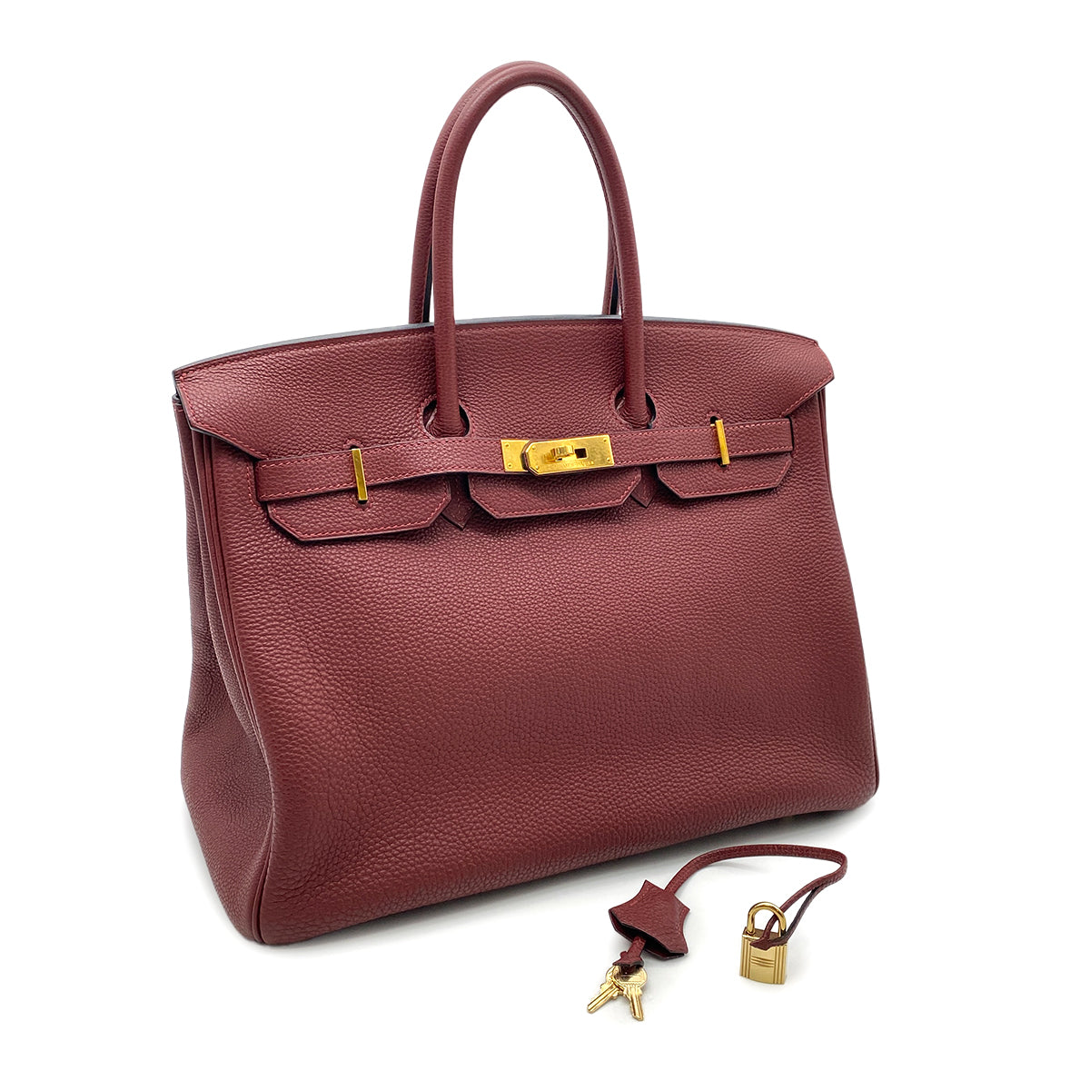 HERMES BIRKIN 35 ROUGE H TOGO HAND BAG □I GHW 90265896