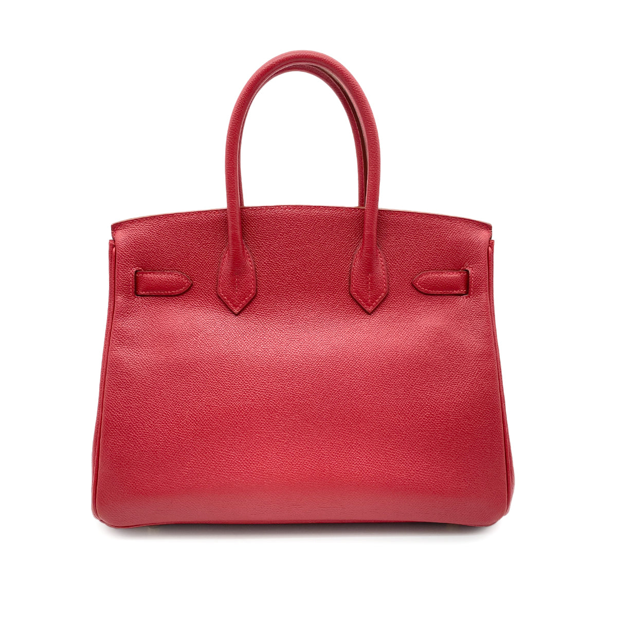 HERMES BIRKIN 30 ROUGE VIF COUCHEVEL HAND BAG □E GHW 90265897