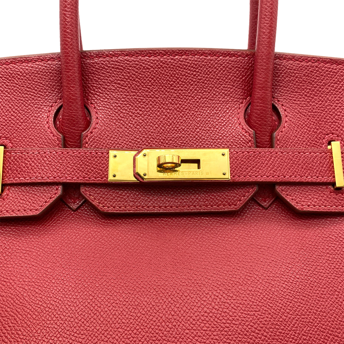HERMES BIRKIN 30 ROUGE VIF COUCHEVEL HAND BAG □E GHW 90265897