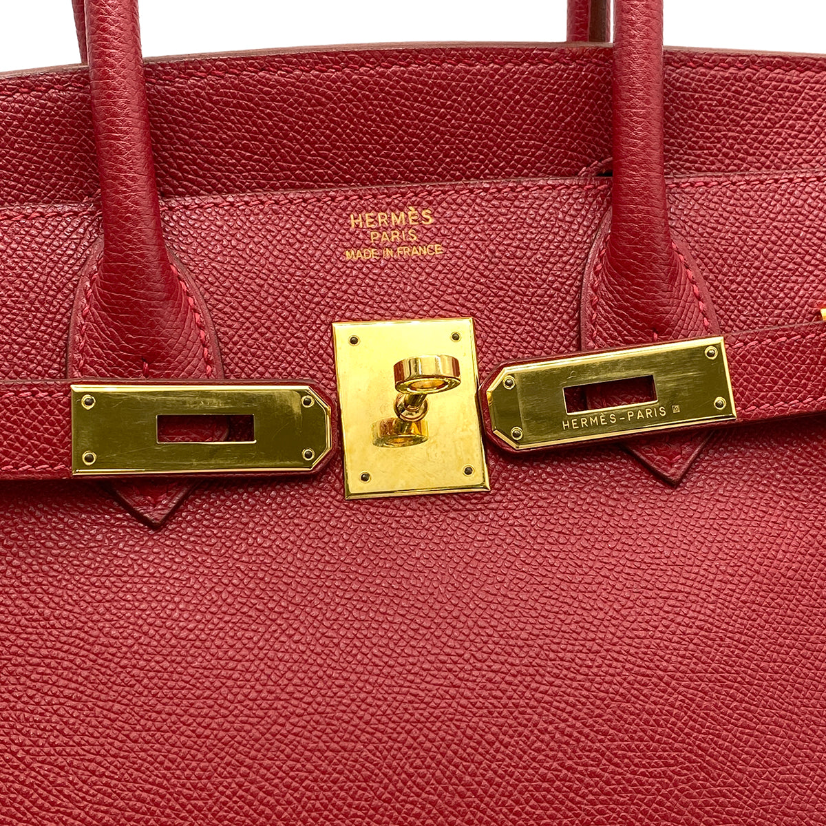 HERMES BIRKIN 30 ROUGE VIF COUCHEVEL HAND BAG □E GHW 90265897