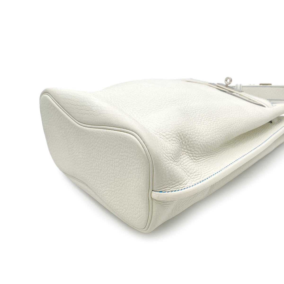 HERMES SO KELLY 22 WHITE MYKONOS TAURILLON CLEMENCE SHOULDER BAG □P SHW 90265898