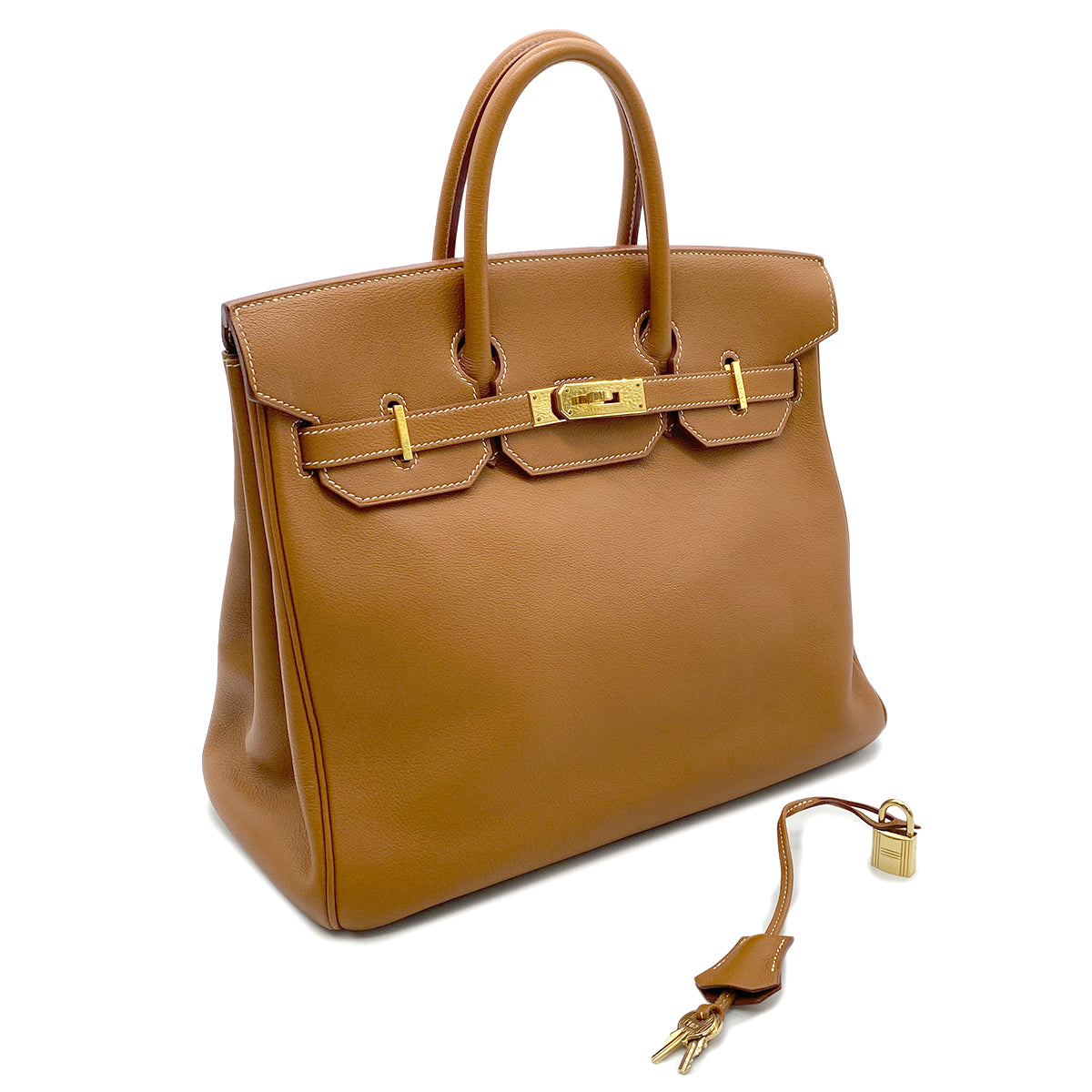 HERMES HAUT A COURROIES 32 GOLD TOGO HAND BAG □F GHW  90265904