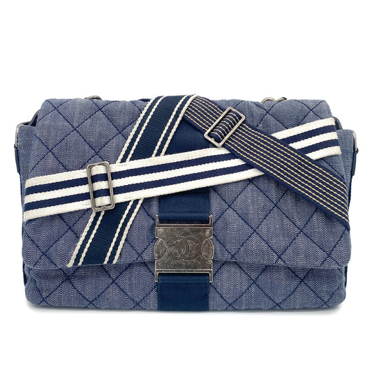 CHANEL MATELASSE CHAIN SHOULDER BAG BLUE 90265909