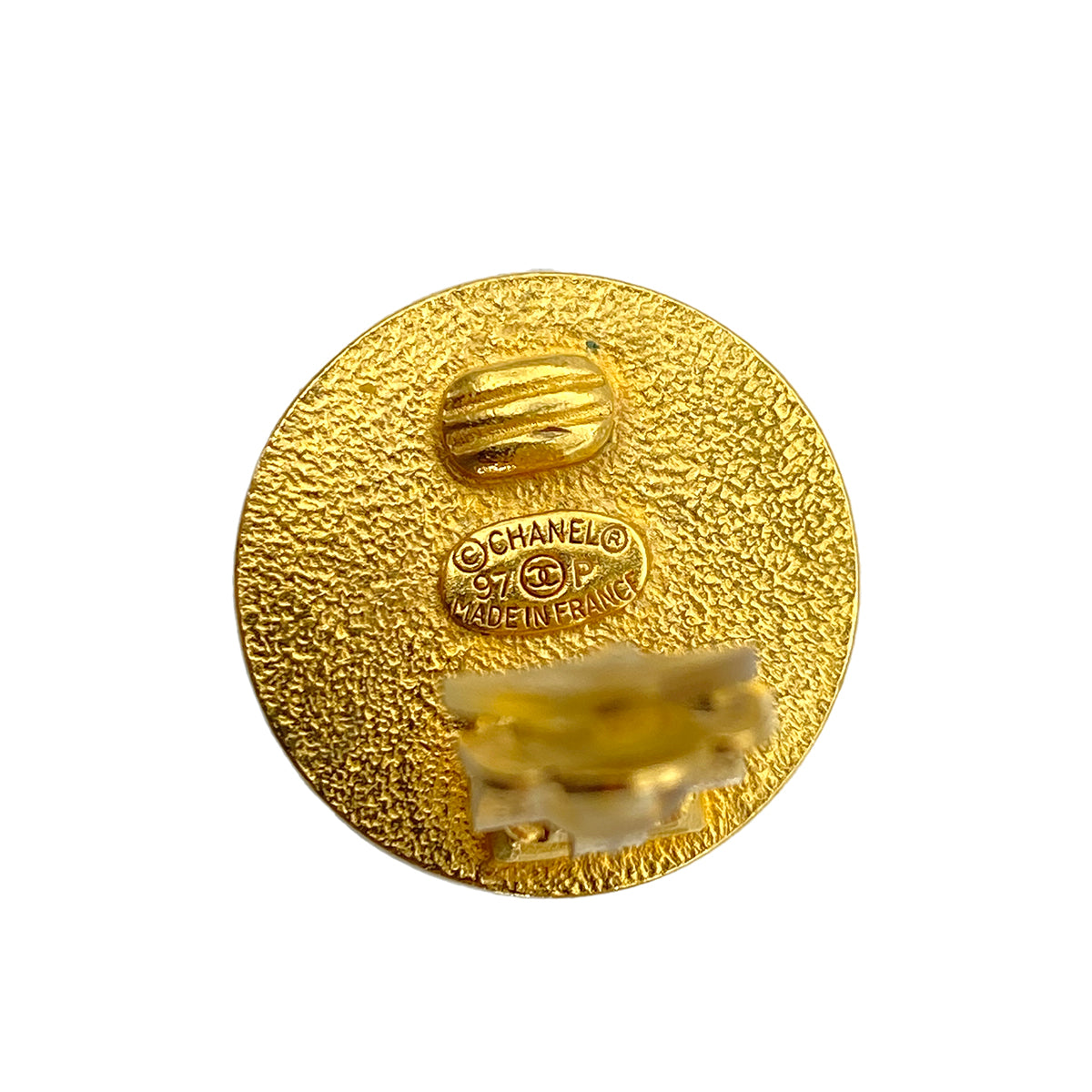 CHANEL VINTAGE EARRINGS COCOMARK ROUND ACCESSORY 97P 90265925