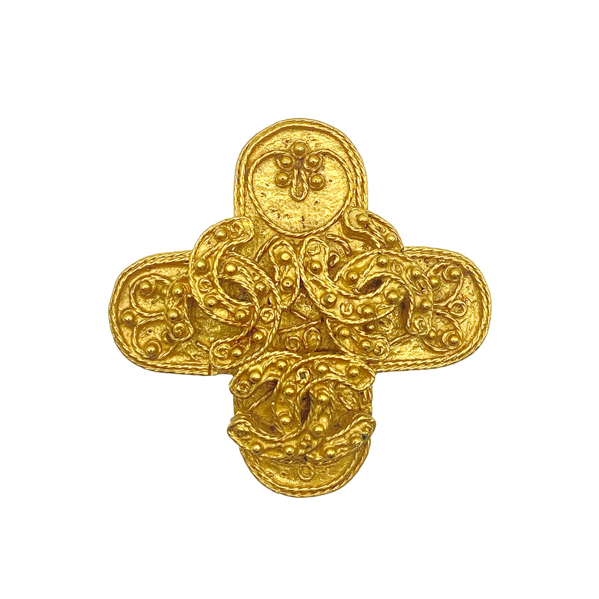 CHANEL VINTAGE BROOCH TRIPLE COCO ACCESSORY 94A 90265929