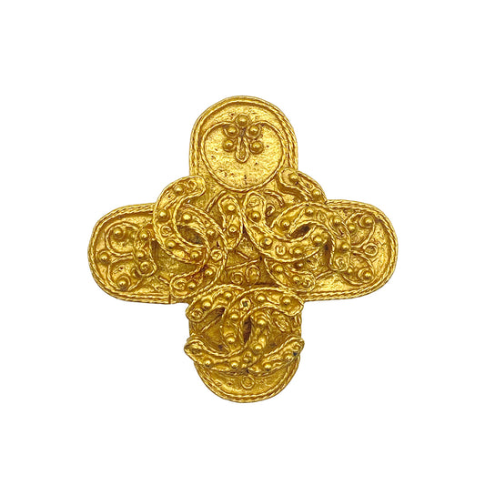 CHANEL VINTAGE BROOCH TRIPLE COCO ACCESSORY 94A 90265929