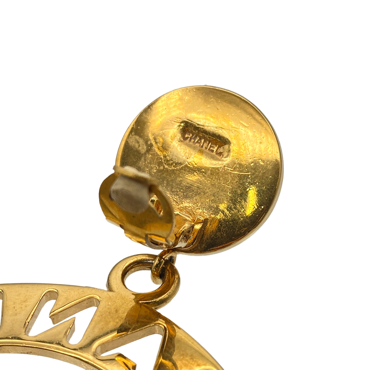 CHANEL VINTAGE EARRINGS COCOMARK LOGO FAKEPEARL SWING ACCESSORY 90265933