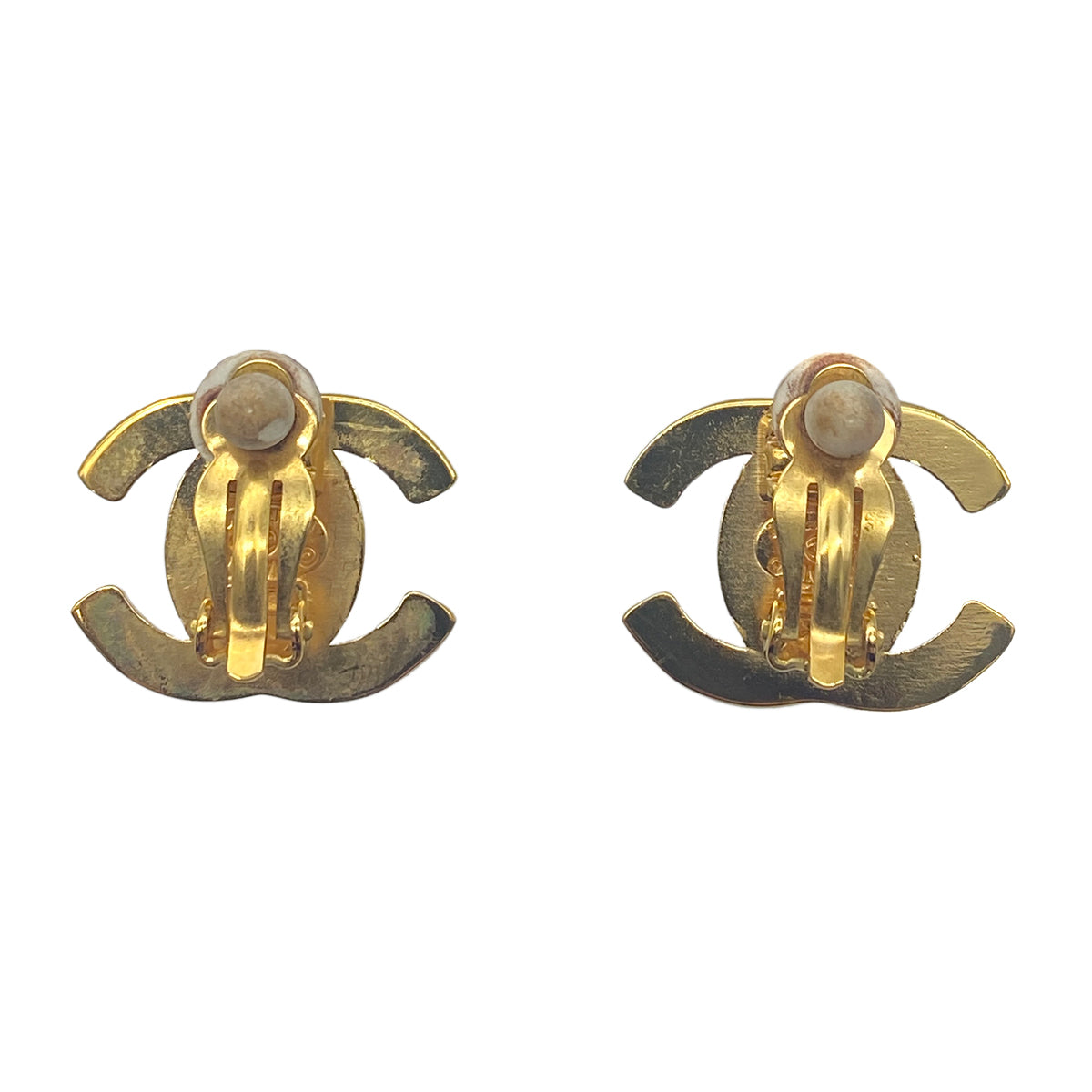 CHANEL VINTAGE EARRINGS TURN LOCK ACCESSORY 96P 90265934