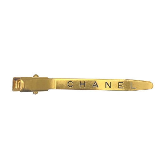 CHANEL VINTAGE VALLETTA CLIP LOGO HAIR ACCESSORY 90265935