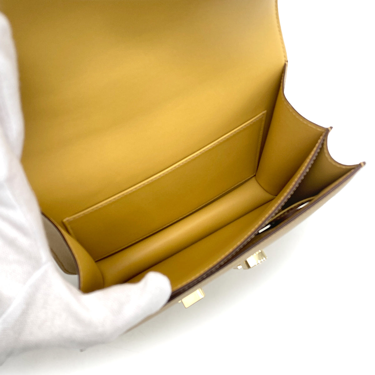 HERMES MINI CONSTANCE 18 MIROIR NEW DORE CHEVRE CHAMKILA SHOULDER BAG B GHW 90266133