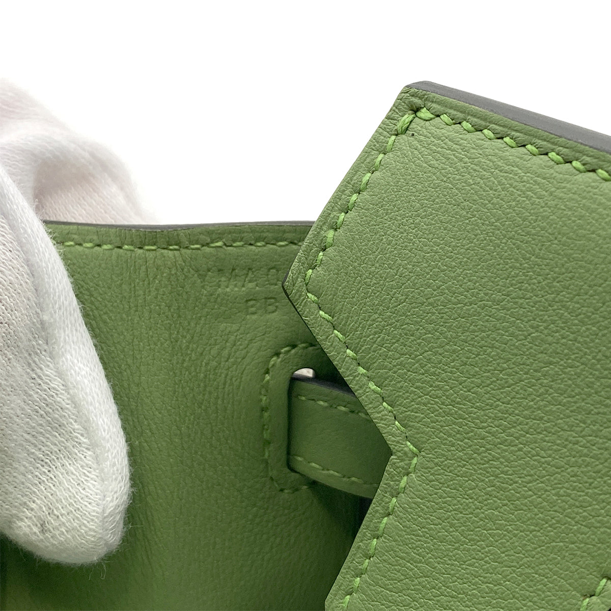 HERMES BIRKIN 25 VERT CRIQUET SWIFT HAND BAG Y GHW 90266138
