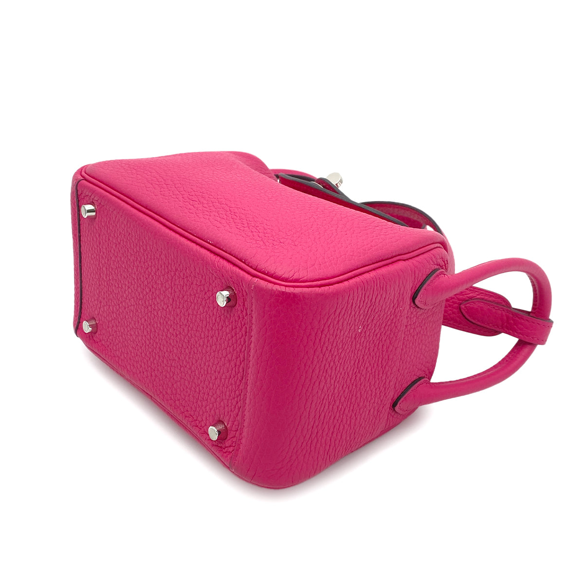 HERMES LINDY MINI 20 FRAMBOISE TAURILLON CLEMENCE SHOULDER BAG Z SHW 90266143