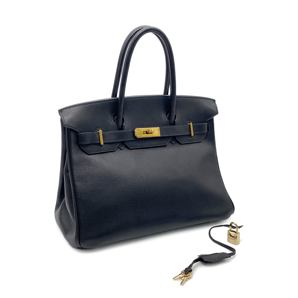HERMES BIRKIN 30 BLACK VEAU GULLIVER HAND BAG □J GHW 90266147