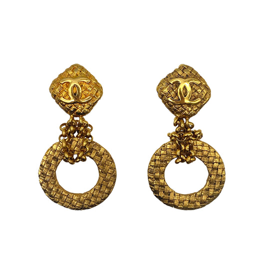 CHANEL VINTAGE EARRINGS COCOMARK SWING ACCESSORY 29 90266151