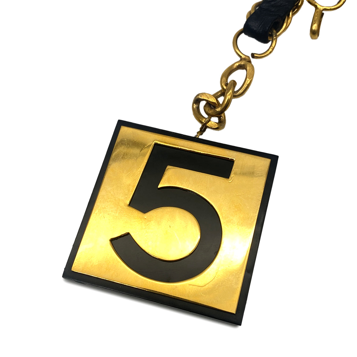 CHANEL VINTAGE NO.5 CHAIN BELT LEATHER ACCESSORY 90266157