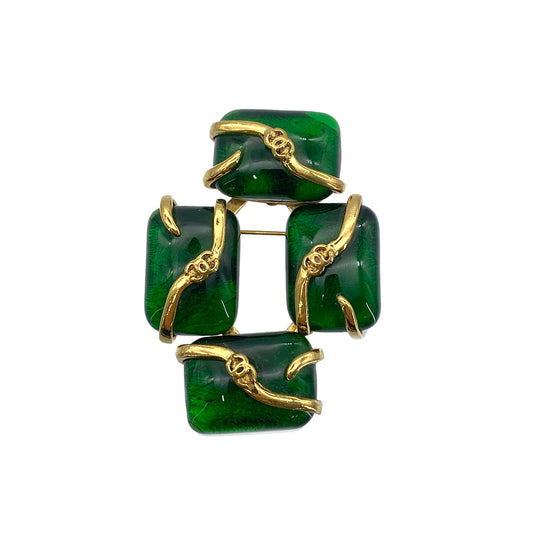 CHANEL VINTAGE BROOCH GRIPOIX COCO MARK ACCESSORY 94P 90266170