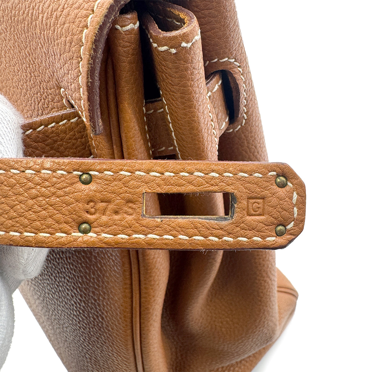 HERMES KELLY 32 RETOURNE GOLD TOGO HAND SHOULDER BAG □G GHW 90266237