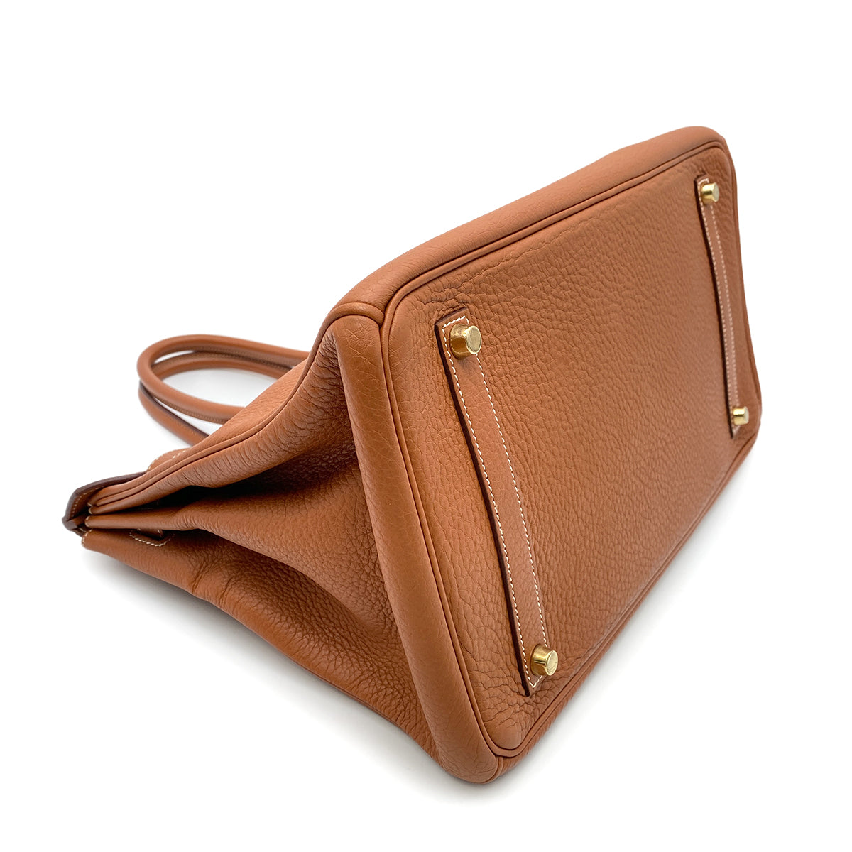 HERMES BIRKIN 35 FAUVE TAURILLON CLEMENCE HAND BAG □I GHW 90266247