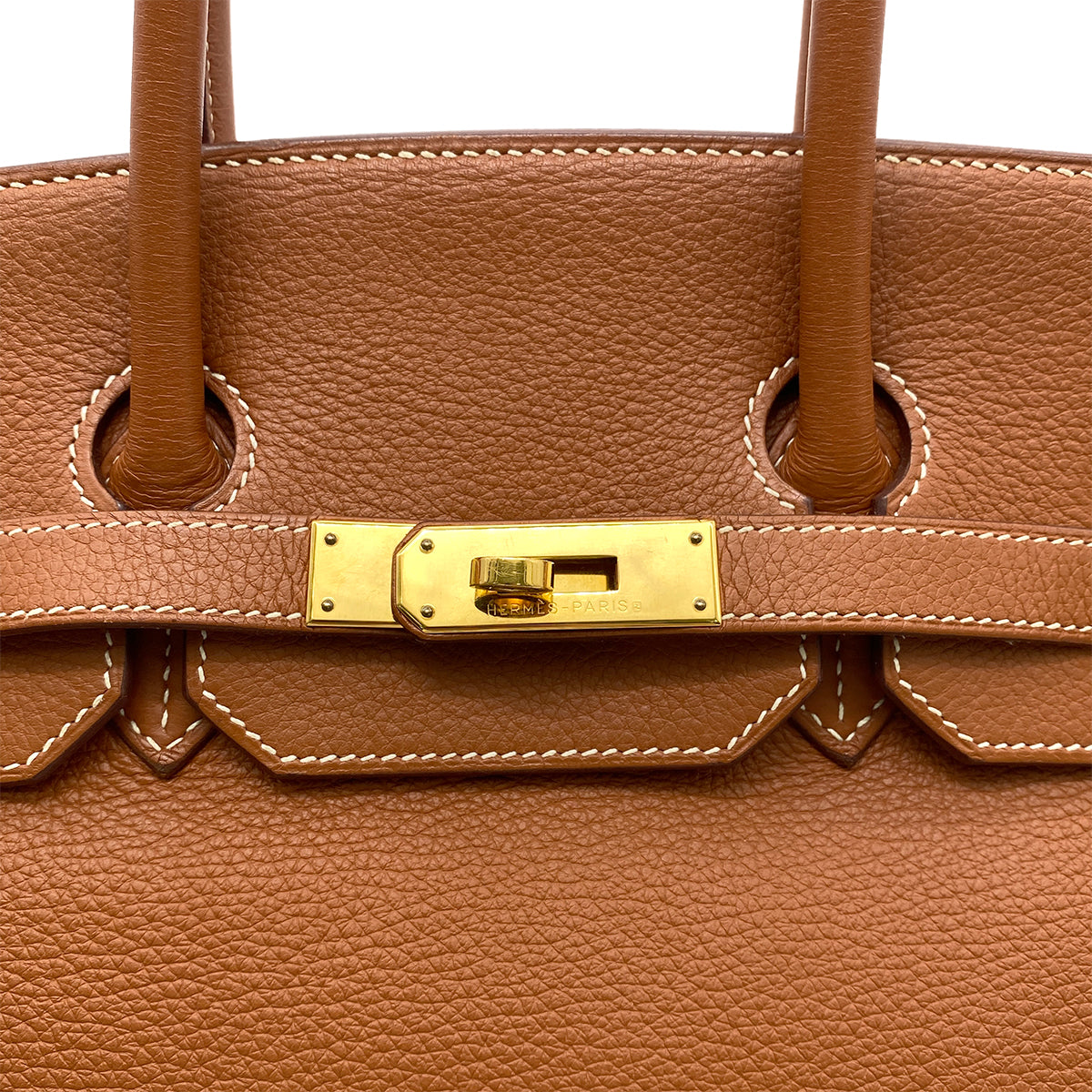 HERMES BIRKIN 35 FAUVE TAURILLON CLEMENCE HAND BAG □I GHW 90266247