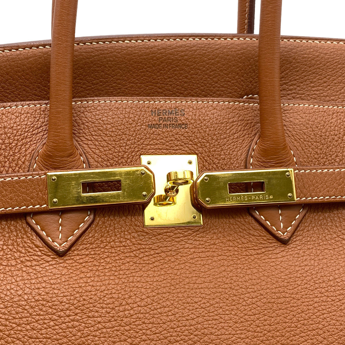 HERMES BIRKIN 35 FAUVE TAURILLON CLEMENCE HAND BAG □I GHW 90266247
