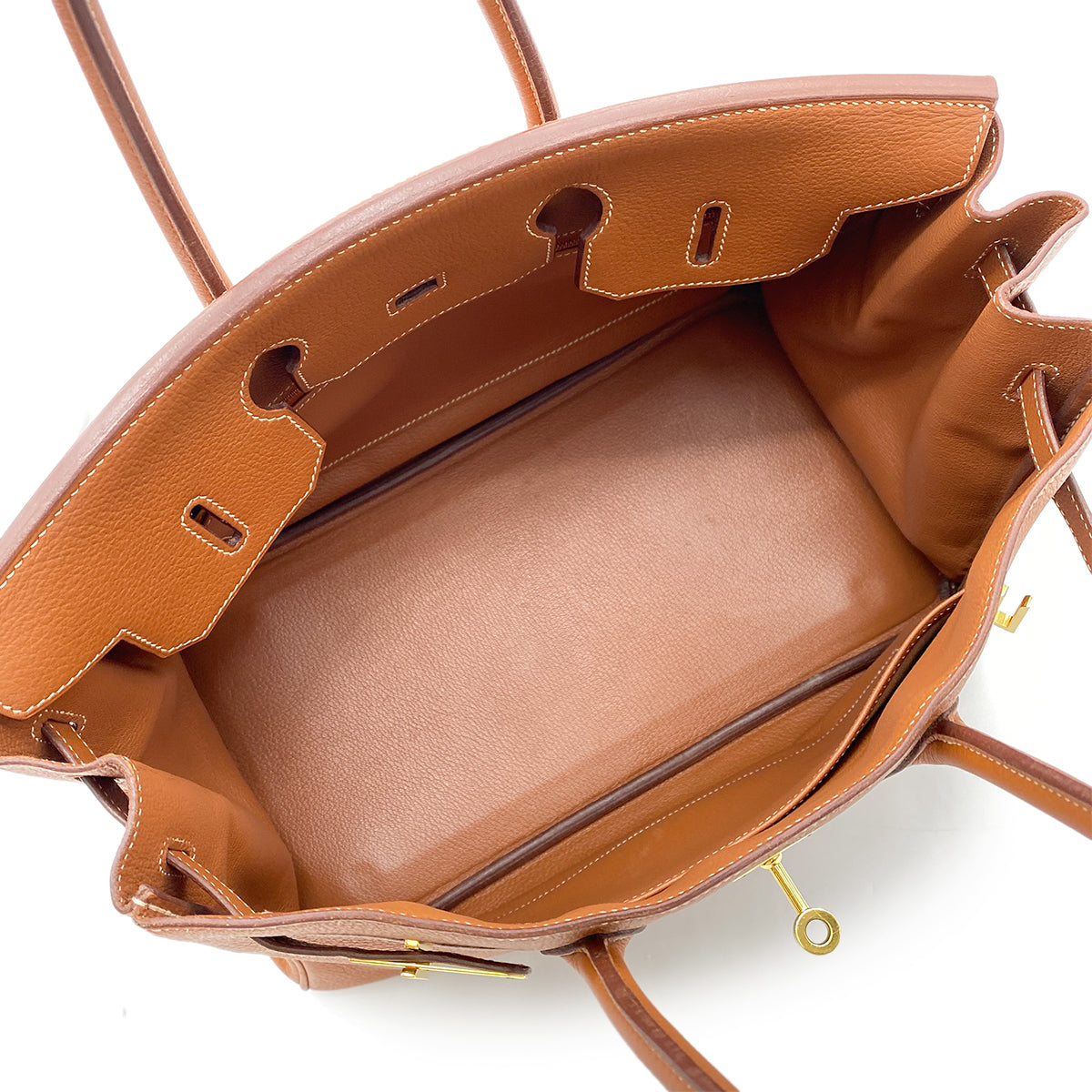 HERMES BIRKIN 35 FAUVE TAURILLON CLEMENCE HAND BAG □I GHW 90266247