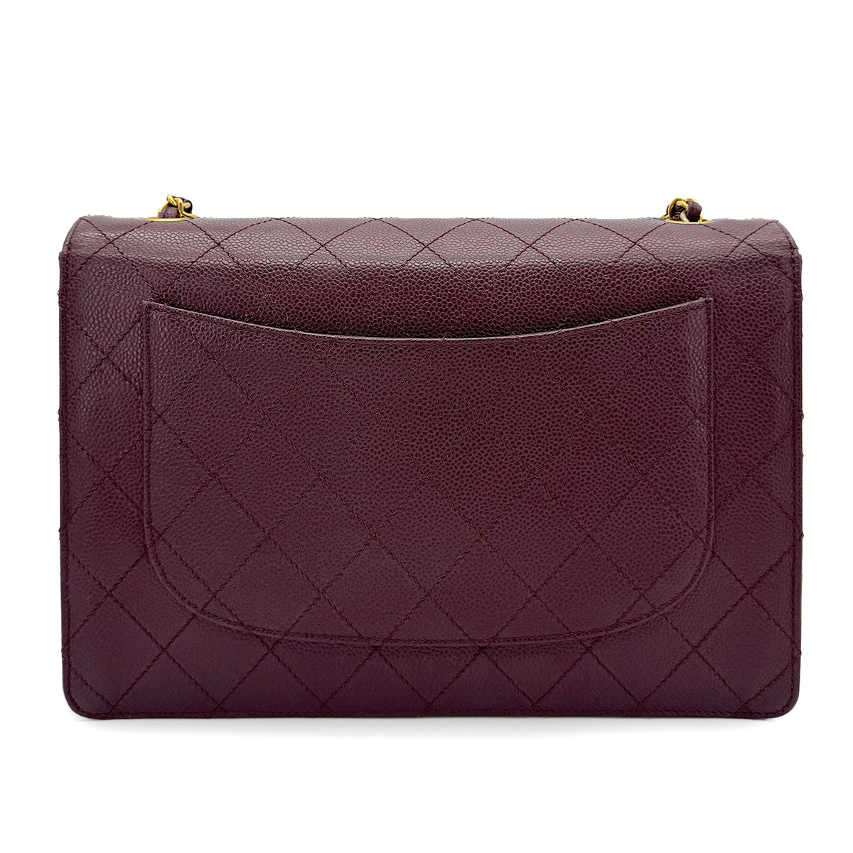 CHANEL VINTAGE MATELASSE CHAIN SHOULDER BAG BORDEAUX CAVIAR SKIN 90266251