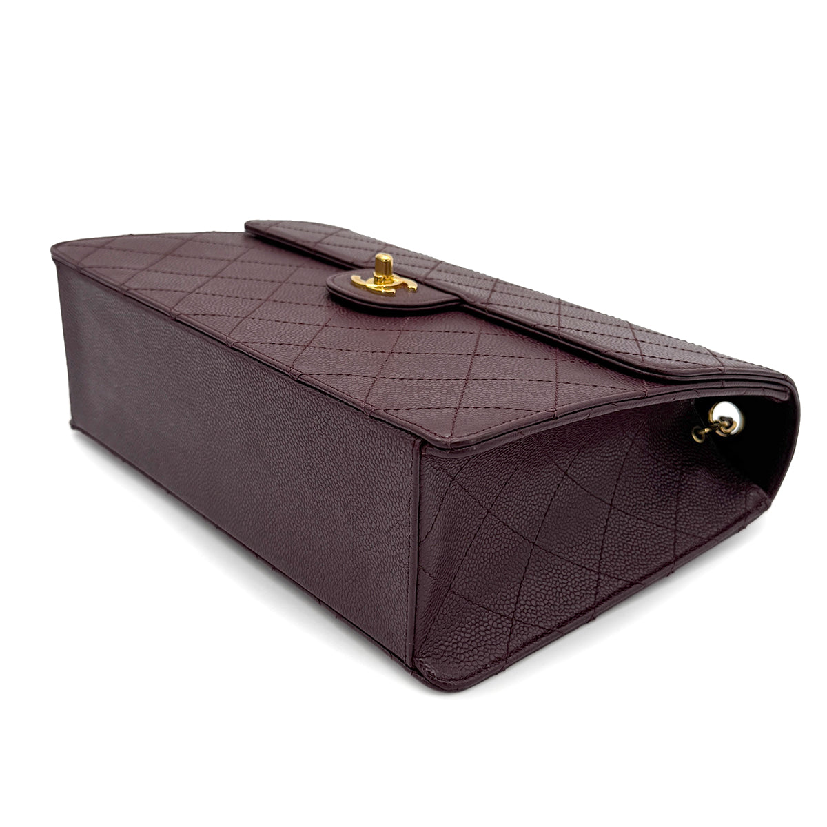 CHANEL VINTAGE MATELASSE CHAIN SHOULDER BAG BORDEAUX CAVIAR SKIN 90266251