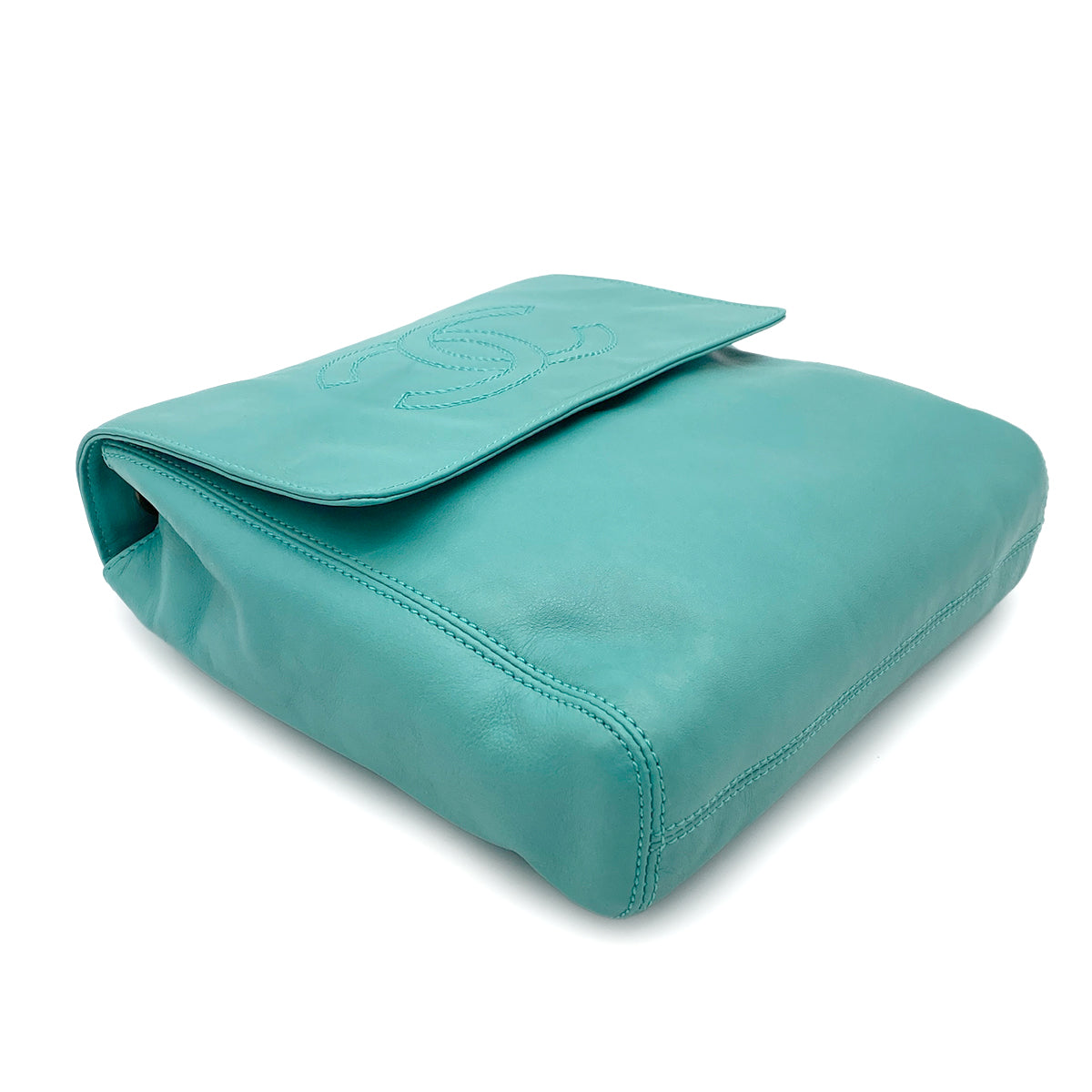 CHANEL VINTAGE BIG COCO SHOULDER BAG LIGHT BLUE LAMB SKIN 90266252