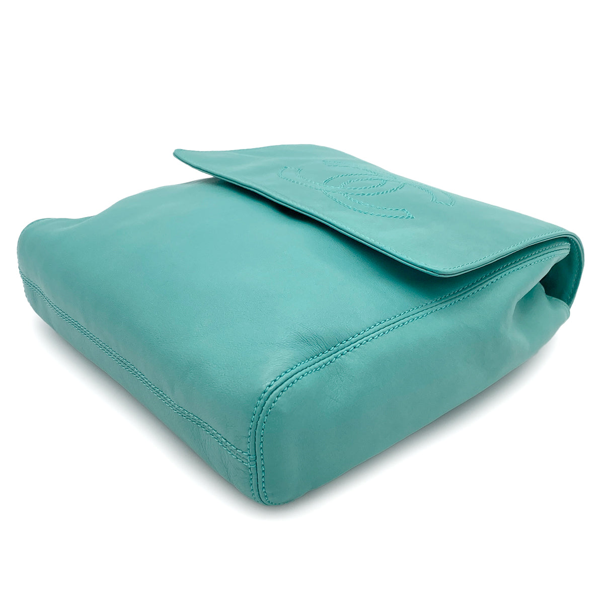 CHANEL VINTAGE BIG COCO SHOULDER BAG LIGHT BLUE LAMB SKIN 90266252