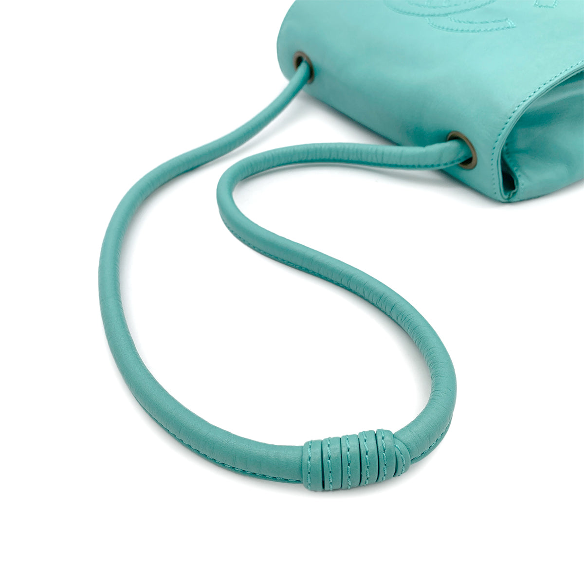 CHANEL VINTAGE BIG COCO SHOULDER BAG LIGHT BLUE LAMB SKIN 90266252