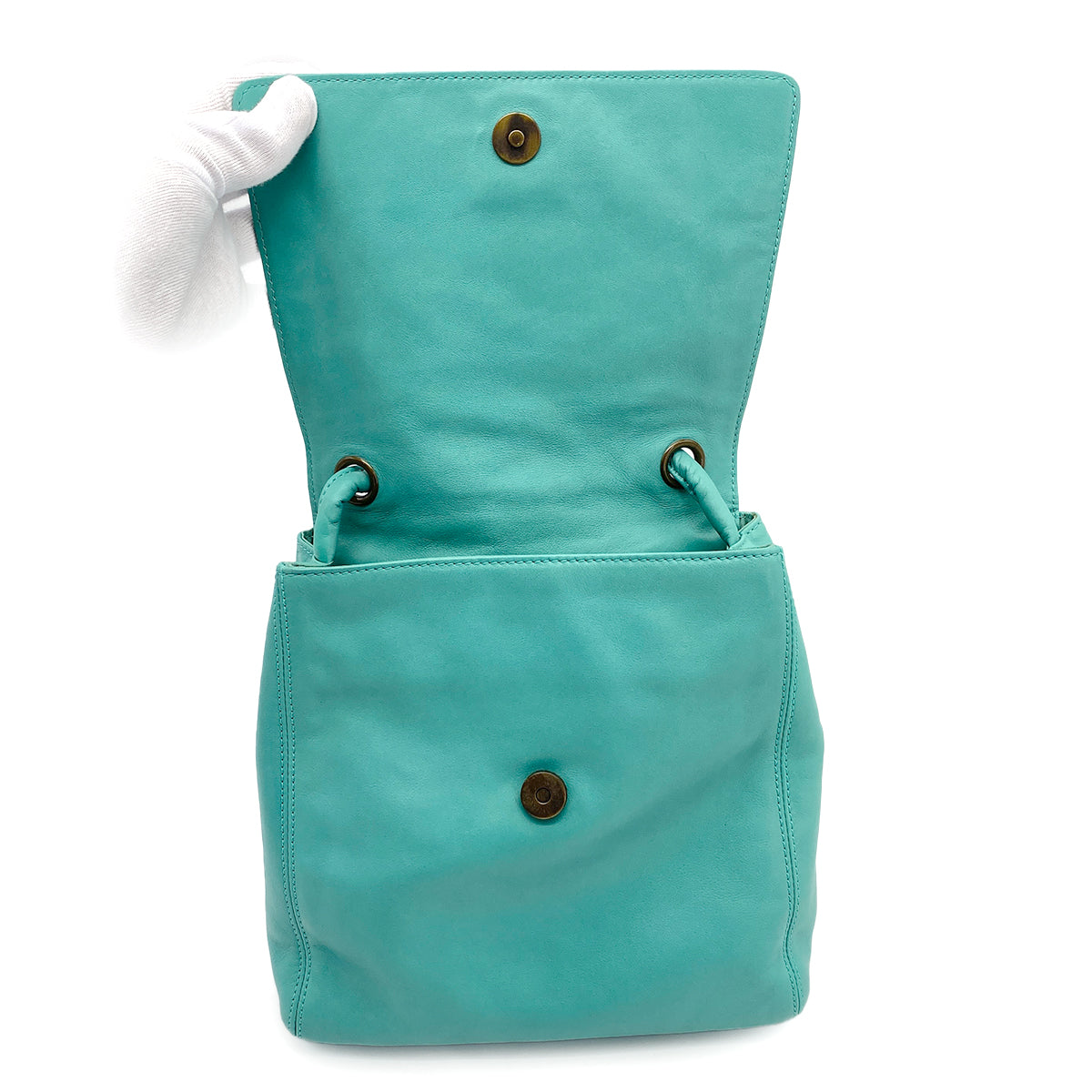 CHANEL VINTAGE BIG COCO SHOULDER BAG LIGHT BLUE LAMB SKIN 90266252