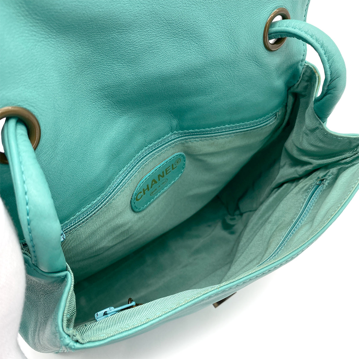 CHANEL VINTAGE BIG COCO SHOULDER BAG LIGHT BLUE LAMB SKIN 90266252