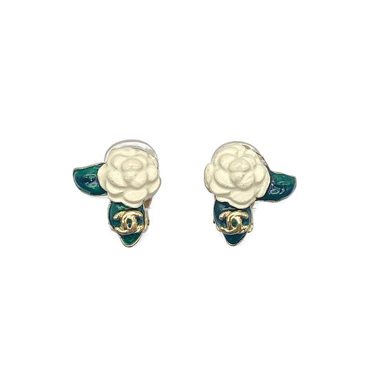 CHANEL EARRINGS COCOMARK CAMELLIA ACCESSORY 04A 90266428