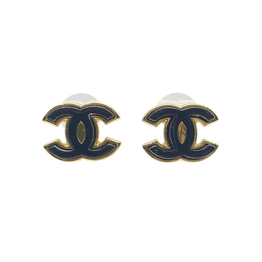 CHANEL EARRINGS COCOMARK BLACK ACCESSORY B23K 90266430