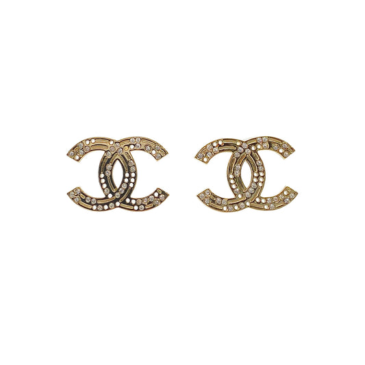 CHANEL EARRINGS COCOMARK RHINESTONE ACCESSORY B24K 90266437
