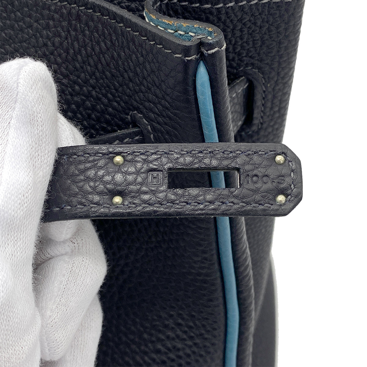 HERMES BIRKIN 35  BLEU NUIT BLEU JEAN TOGO HAND BAG □H SHW 90266438