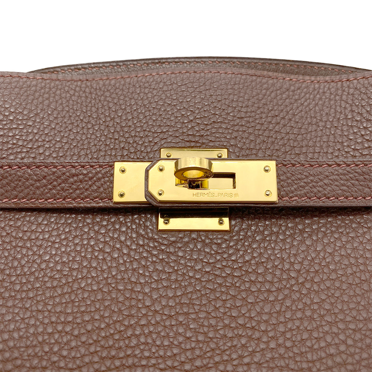 HERMES KELLY SPORTS BROWN TOGO SHOULDER BAG □E 90266444