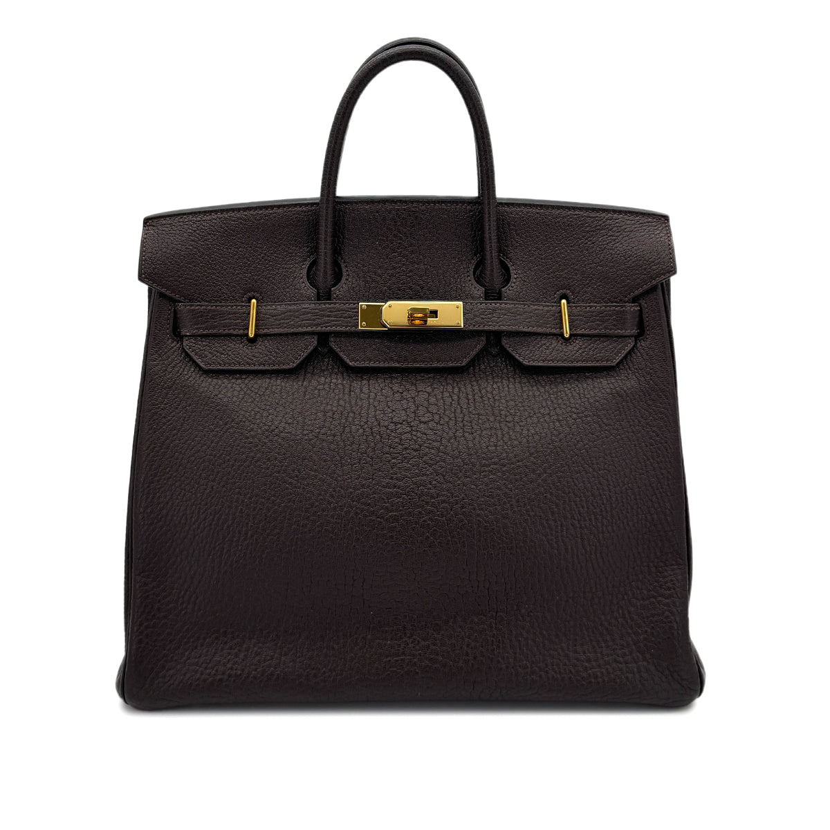 HERMES HAUT A COURROIES 32 COCAON CHEVRE HAND BAG □K GHW 90266450