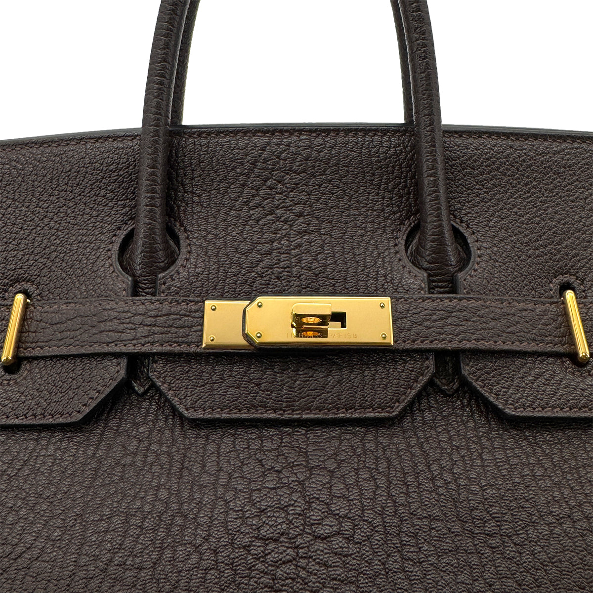 HERMES HAUT A COURROIES 32 COCAON CHEVRE HAND BAG □K GHW 90266450