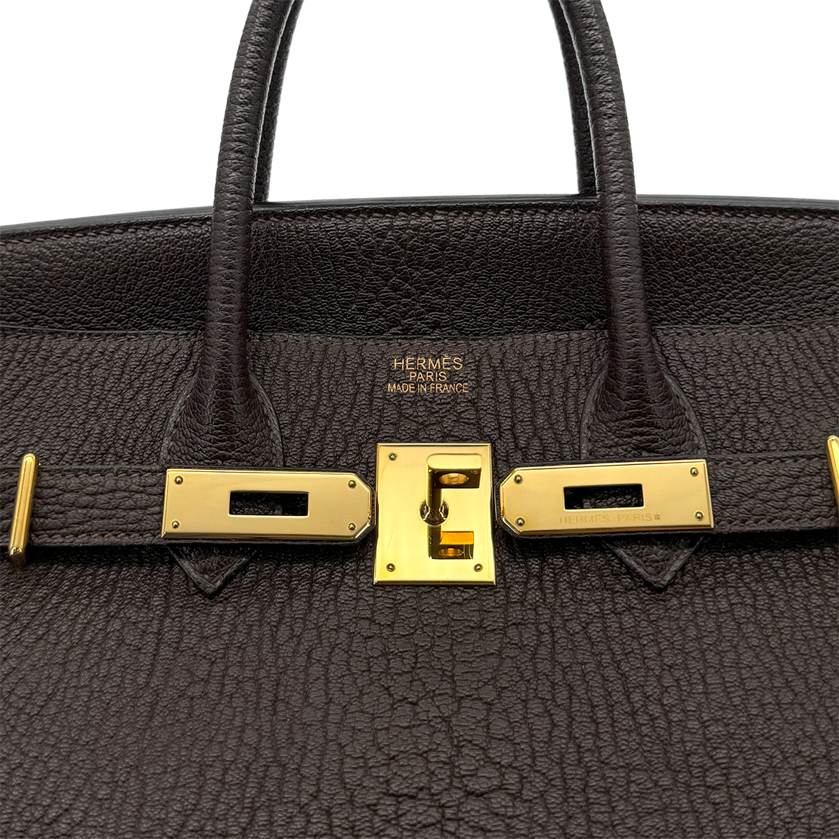 HERMES HAUT A COURROIES 32 COCAON CHEVRE HAND BAG □K GHW 90266450