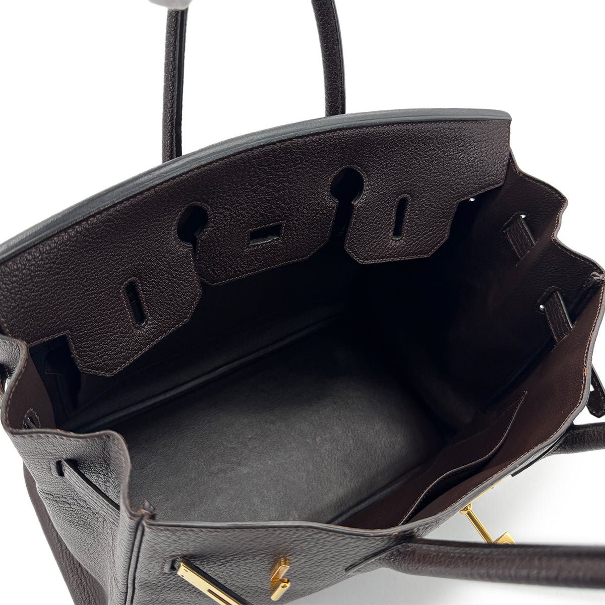 HERMES HAUT A COURROIES 32 COCAON CHEVRE HAND BAG □K GHW 90266450