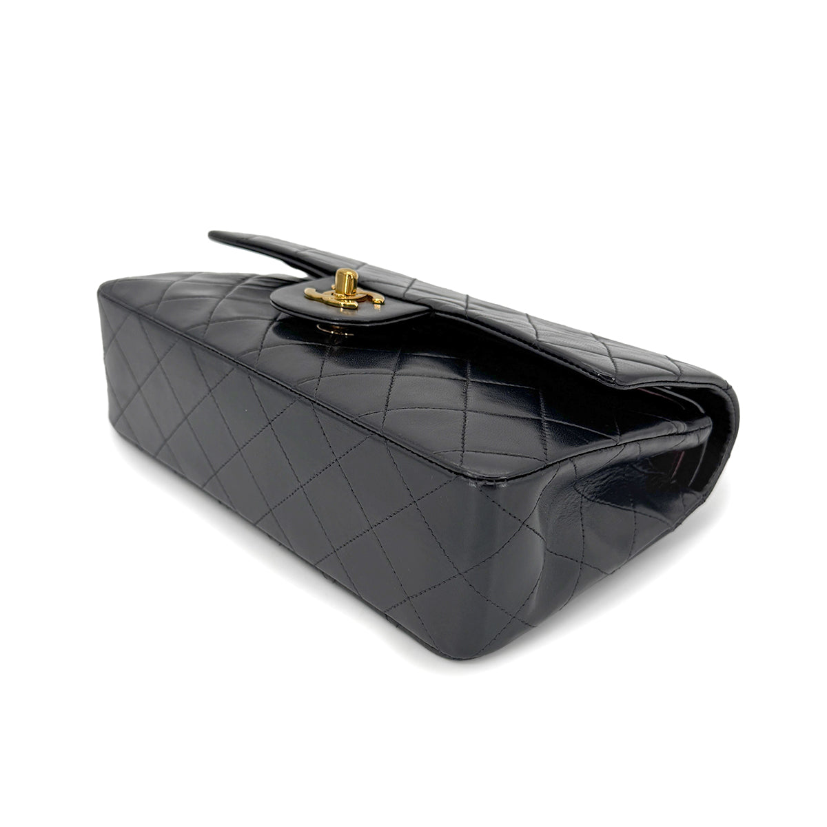 CHANEL VINTAGE CLASSIC FLAP SMALL CHAIN SHOULDER BAG BLACK LAMB SKIN 90266712