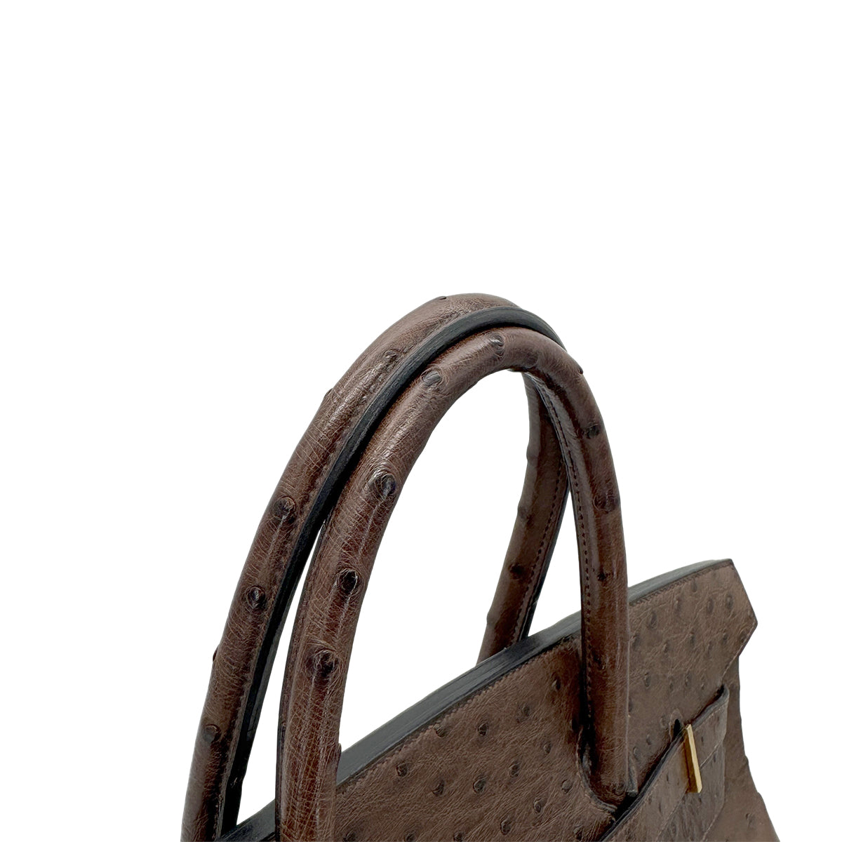 HERMES BIRKIN 40 BROWN OSTRICH HAND BAG 〇Z GHW 90266713