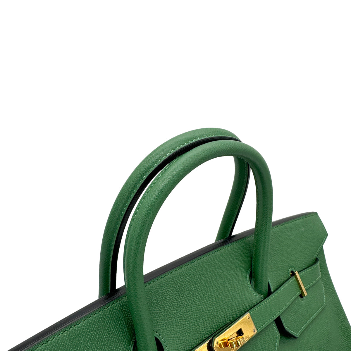 HERMES BIRKIN 40 GREEN COUCHEVEL HAND BAG □G GHW 90266714