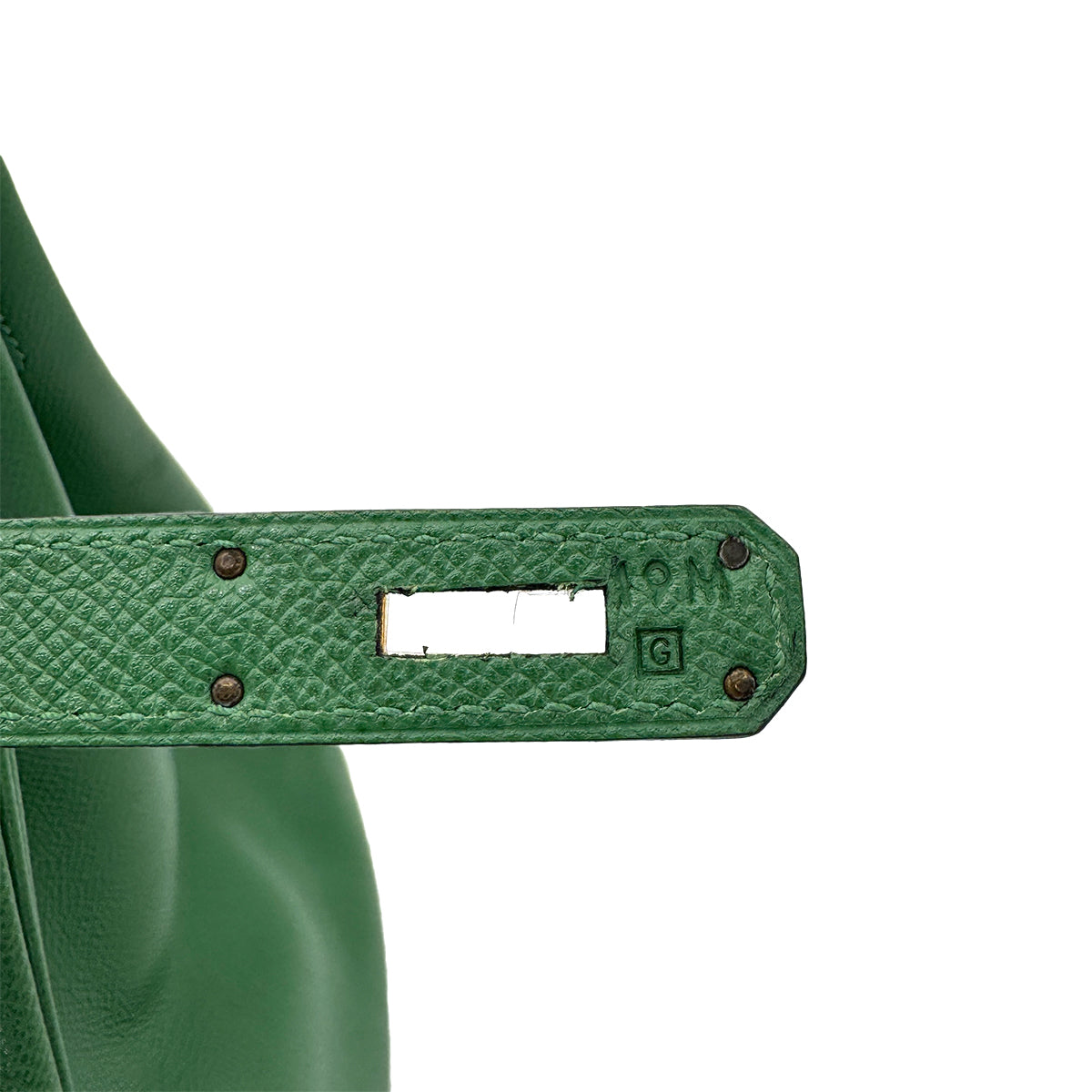 HERMES BIRKIN 40 GREEN COUCHEVEL HAND BAG □G GHW 90266714